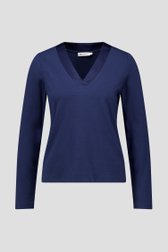 Photo produit 1 de T-shirt bleu à manches longues de D'Auvry pour Femmes