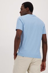 T-shirt bleu clair à col en V de Ravøtt pour Hommes
