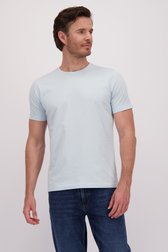 T-shirt bleu clair à col rond de Liberty Island pour Hommes