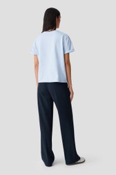 T-shirt bleu clair à col rond de Opus pour Femmes
