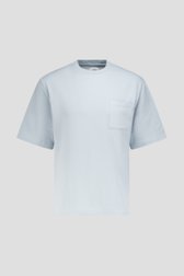 T-shirt bleu clair à structure gaufrée de Casual Five pour Hommes
