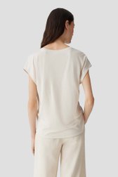 T-shirt bleu clair avec imprimé écru de Opus pour Femmes