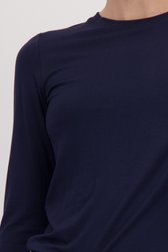 Détail de T-shirt bleu foncé à manches longues de Liberty Island pour Femmes