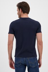 T-shirt bleu marine basique à col rond de Ravøtt pour Hommes