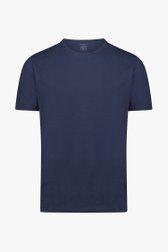 T-shirt bleu marine basique à col rond de Ravøtt pour Hommes