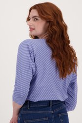 T-shirt bleu violet à motifs rayés	 de Libelle pour Femmes