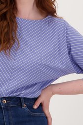 T-shirt bleu violet à motifs rayés	 de Libelle pour Femmes