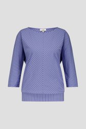 T-shirt bleu violet à motifs rayés	 de Libelle pour Femmes