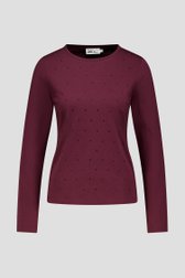 Photo produit 2 de T-shirt bordeaux à manches longues de Louise pour Femmes