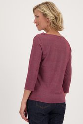 Le dos de T-shirt bordeaux scintillant de Claude Arielle pour Femmes