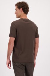 Le dos de T-shirt brun à manches courtes de Upper East pour Hommes