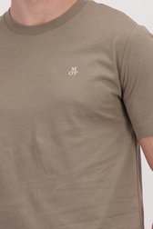 Détail de T-shirt brun en coton de Marc O'Polo pour Hommes
