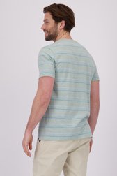 T-shirt chiné bleu clair à motif rayé de Ravøtt pour Hommes