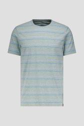T-shirt chiné bleu clair à motif rayé de Ravøtt pour Hommes