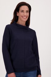 T-shirt côtelé bleu foncé	 de Signature pour Femmes