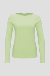 T-shirt côtelé vert clair de Opus pour Femmes