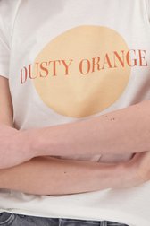 T-shirt écru à imprimé orange de JDY pour Femmes