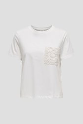 T-shirt ecru avec poche crochet de JDY pour Femmes