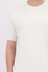 Détail de T-shirt écru en tissu structuré de Only & Sons pour Hommes