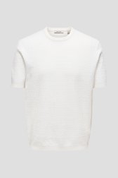 Photo produit 1 de T-shirt écru en tissu structuré de Only & Sons pour Hommes