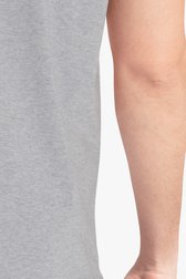 T-shirt en coton gris avec col en V de Ravøtt pour Hommes