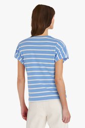 T-shirt en coton rayé bleu et blanc de Liberty Loving nature pour Femmes