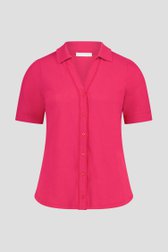 T-shirt en lin rose avec col  de Diane Laury pour Femmes