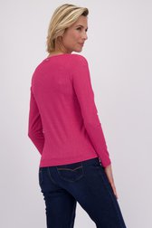 Le dos de T-shirt fuchsia à paillettes de Claude Arielle pour Femmes