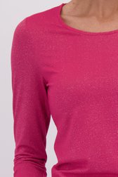 Détail de T-shirt fuchsia à paillettes de Claude Arielle pour Femmes