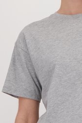 T-shirt gris à col rond de Liberty Island pour Femmes