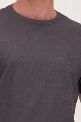 T-shirt gris à col rond de Ravøtt pour Hommes
