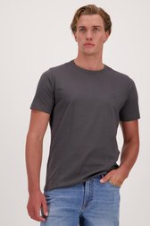 T-shirt gris à col rond de Ravøtt pour Hommes