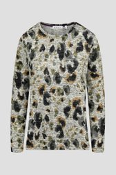 T-shirt gris à imprimé chiné de Bicalla pour Femmes