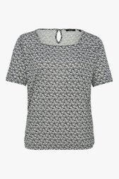 T-shirt gris à imprimé rétro de Opus pour Femmes