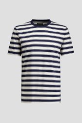 Photo produit 1 de T-shirt gris clair à rayures bleues de Ravøtt pour Hommes