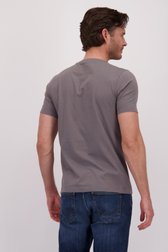 T-shirt gris foncé à col rond de Liberty Island pour Hommes