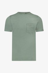 T-shirt gris-vert avec poche sur la poitrine de Ravøtt pour Hommes