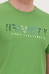 T-shirt imprimé vert de Ravøtt pour Hommes