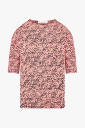 T-shirt in zwart en roze met bloemenprint van Bicalla voor Dames