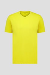 T-shirt jaune à col en V de Liberty Island pour Hommes
