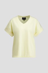 Photo produit 1 de T-shirt jaune clair à col en V de AC by Annelien Coorevits pour Femmes