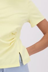 Détail de T-shirt jaune froncé en coton de JDY pour Femmes