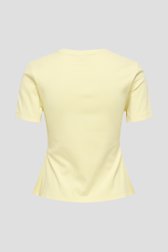 Photo produit 2 de T-shirt jaune froncé en coton de JDY pour Femmes
