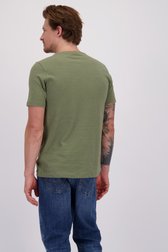 Le dos de T-shirt kaki à col rond de Ravøtt pour Hommes