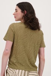 T-shirt kaki à motif zébré de JDY pour Femmes