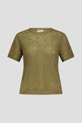 T-shirt kaki à motif zébré de JDY pour Femmes