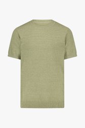 T-shirt kaki en maille fine - Collection Metejoor de Ravøtt pour Hommes