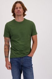 Vidéo de T-shirt vert foncé à col rond de Liberty Island pour Hommes