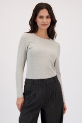 Vidéo de T-shirt gris chiné à manches longues de Louise pour Femmes