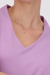 T-shirt lila à col en V de D'Auvry pour Femmes